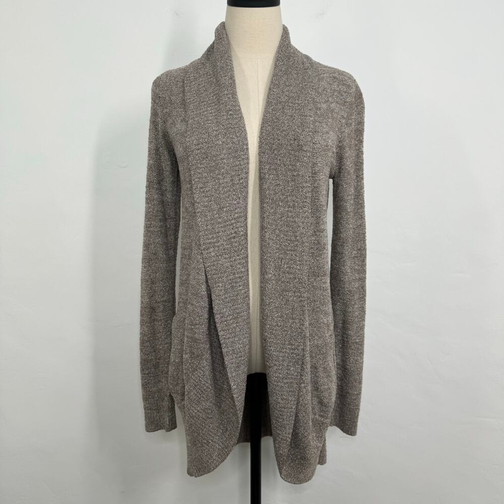 Barefoot Dreams CozyChic Lite Circle Cardi Deep Taupe Sweater Lounge Size XS/S